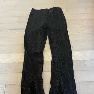 Snake Print Flare Pants